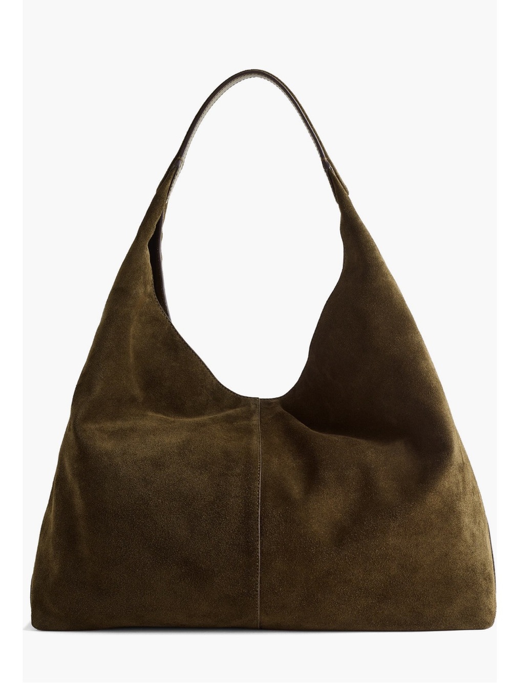 Madewell Mylie Large Suede Shoulderbag Purse Handbag Olive Green